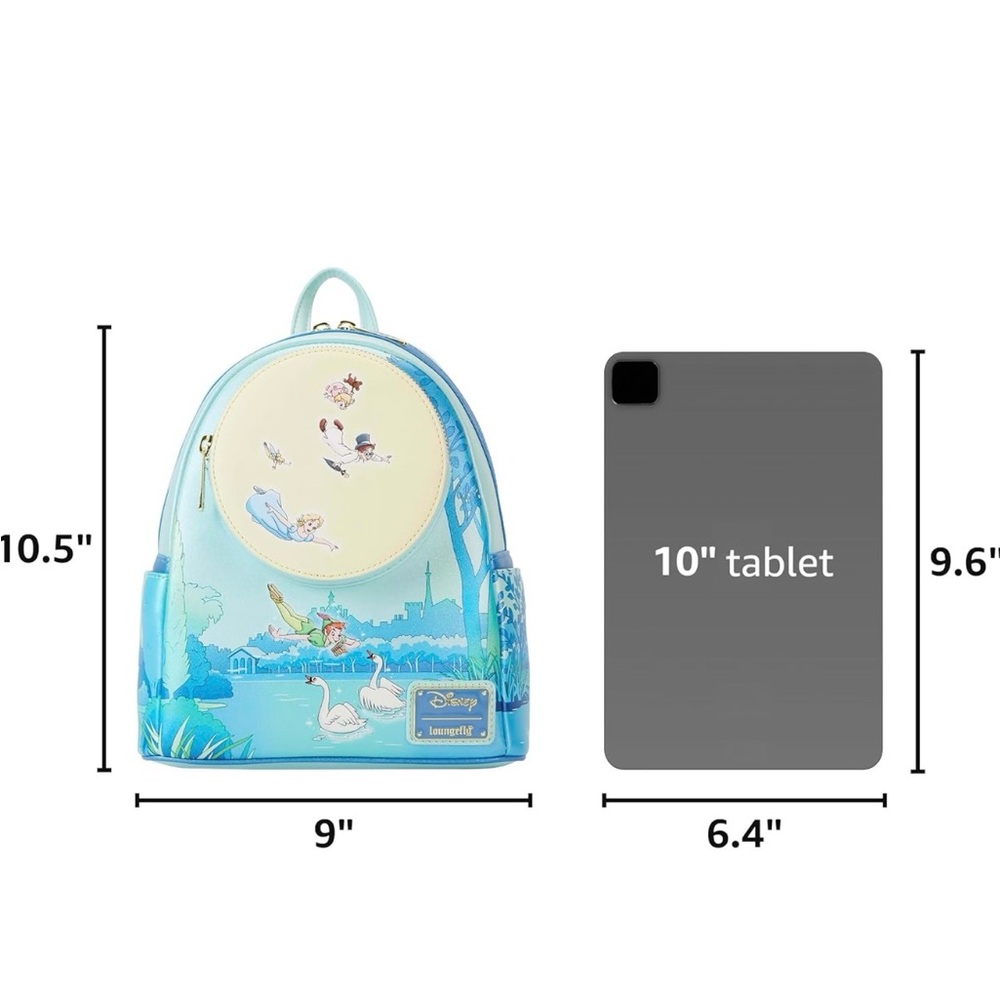 Loungefly Disney Peter Pan Night Glitter Mini Backpack - Picture 3 of 5